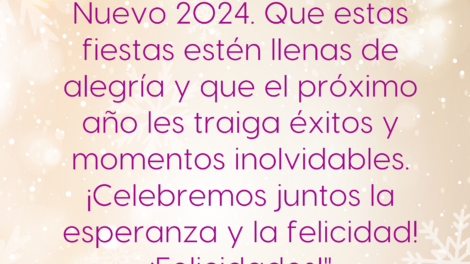 "El Directorio Nacional de SINATI les desea una Feliz Navidad y un próspero Año Nuevo 2024. Que estas fiestas estén llenas de alegría y que el próximo año les traiga éxitos y momentos inolvidables. ¡Celebremos juntos la esperanza y la felicidad! ¡Felicidades!"